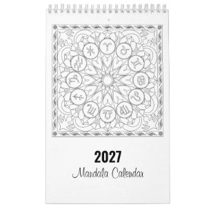 Mandala Kleurplaten Kalender in Zwart en Wit