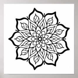 Mandala Kleurposter – Heilige Geometrie Muurkunst Poster