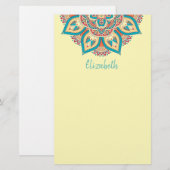 Mandala kleurrijk Marokkaans etnisch patroon Briefpapier (Voorkant / Achterkant)