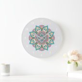 Mandala kleurrijk Marokkaans etnisch patroon Grote Klok (Huis)