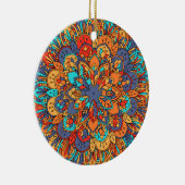 Mandala kleurrijk Marokkaans etnisch patroon Keramisch Ornament (Rechts)