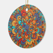 Mandala kleurrijk Marokkaans etnisch patroon Keramisch Ornament (Links)