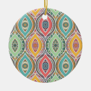 Mandala kleurrijk Marokkaans etnisch patroon Keramisch Ornament