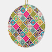 Mandala kleurrijk Marokkaans etnisch patroon Keramisch Ornament (Links)