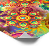 mandala kleurrijk Poster (Hoek)