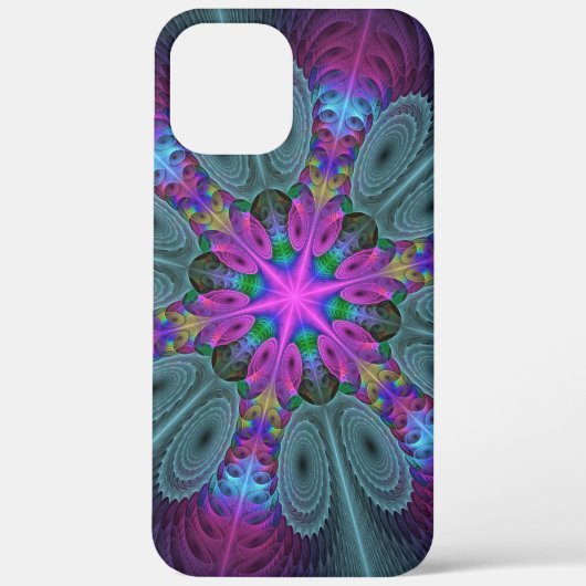 Mandala Kleurrijk Slaande Fractale Kunst Kaleidosc Case-Mate iPhone Case (Achterkant)