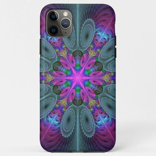 Mandala Kleurrijk Slaande Fractale Kunst Kaleidosc Case-Mate iPhone Case (Achterkant)