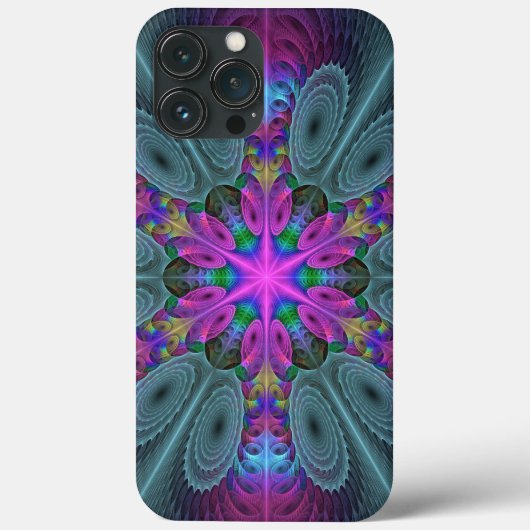 Mandala Kleurrijk Slaande Fractale Kunst Kaleidosc Case-Mate iPhone Case (Achterkant)