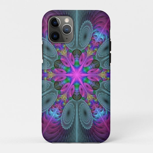 Mandala Kleurrijk Slaande Fractale Kunst Kaleidosc Case-Mate iPhone Case (Achterkant)