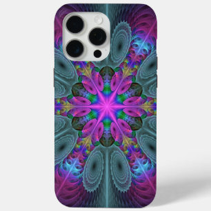 Mandala Kleurrijk Slaande Fractale Kunst Kaleidosc iPhone 15 Pro Max Hoesje