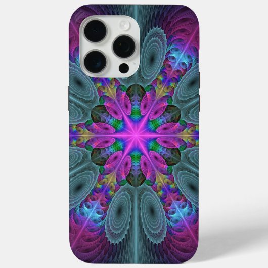 Mandala Kleurrijk Slaande Fractale Kunst Kaleidosc Case-Mate iPhone Case (Achterkant)