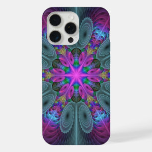 Mandala Kleurrijk Slaande Fractale Kunst Kaleidosc iPhone 15 Pro Max Case