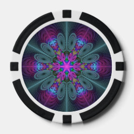 Mandala Kleurrijk Slaande Fractale Kunst Kaleidosc Poker Chips