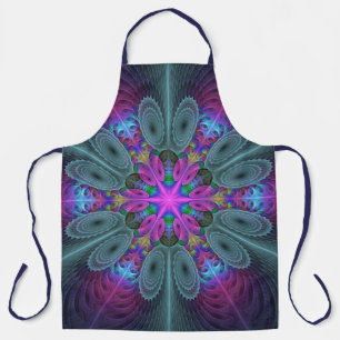 Mandala Kleurrijk Slaande Fractale Kunst Kaleidosc Schort
