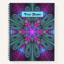Mandala Kleurrijke Fractale Kunst Kaleidoscoop Eig Notitieboek