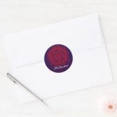 Mandala kleurrijke Indiaanse Morroccan Welkom Ronde Sticker (Envelop)