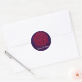 Mandala kleurrijke Indische Marokkaan Dank u Ronde Sticker (Envelop)