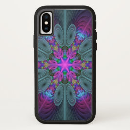 Mandala kleurrijke Spirituele fractale kunst met r iPhone 13 Hoesje