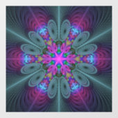 Mandala kleurrijke Spirituele fractale kunst met r Raamsticker (Vel)