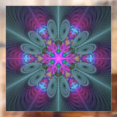 Mandala kleurrijke Spirituele fractale kunst met r Raamsticker (Vel 2)