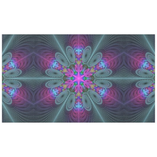 Mandala kleurrijke Spirituele fractale kunst met r Tafelkleed (Voorkant (Horizontaal))