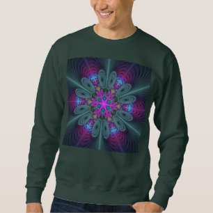 Mandala kleurrijke Spirituele fractale kunst met r Trui