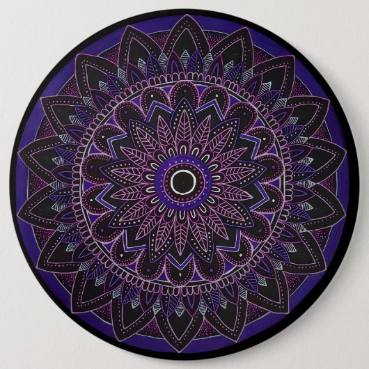 mandala knoop ronde button 6,0 cm (Voorkant)