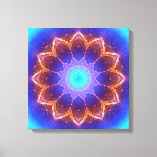 Mandala koel gloeien canvas afdruk (Voorkant)
