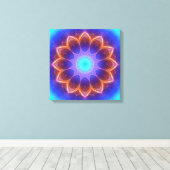 Mandala koel gloeien canvas afdruk (Insitu (Houten vloer))