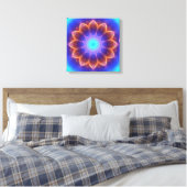 Mandala koel gloeien canvas afdruk (Insitu (Slaapkamer))
