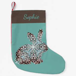 Mandala Konijn Chocolade Blues Kerstkous Kleine Kerstsok