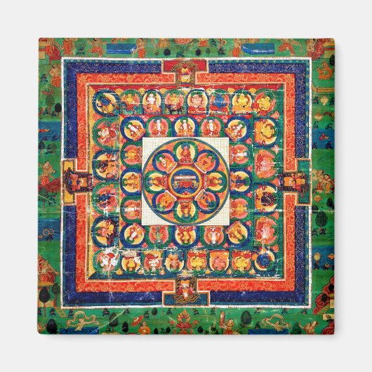 Mandala Kosmisch Diagram voor Meditatie Magneet (Voorkant)