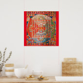 Mandala Kosmisch Diagram voor Meditatie Poster (Keuken)