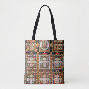 Mandala Kosmisch Diagram voor Meditatie Tote Bag