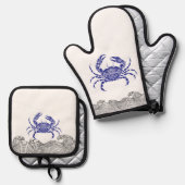 Mandala Krab Ovenwant & Pannenlap Set (Voorkant / Achterkant)