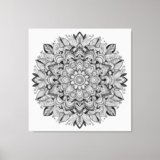 Mandala Kronieken ser.1 #01C Kleurrijk/Verf over Canvas Afdruk (Voorkant)