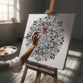 Mandala Kronieken ser.1 #01C Kleurrijk/Verf over Canvas Afdruk