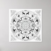 Mandala Kronieken ser.1 #03 Kleurrijk/Verf over Canvas Afdruk (Voorkant)