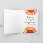 Mandala Kunst Dank u Bruiloft Kaart (Binnen)