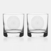 mandala-kunst op stenen glasset whisky glas (Achterkant)