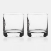 mandala-kunst op stenen glasset whisky glas (Links)