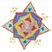 Mandala Kunst Tekening Sticker (Voorkant)