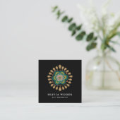 Mandala Kunst Therapeut Vierkante Visitekaartje (Staand voorkant)