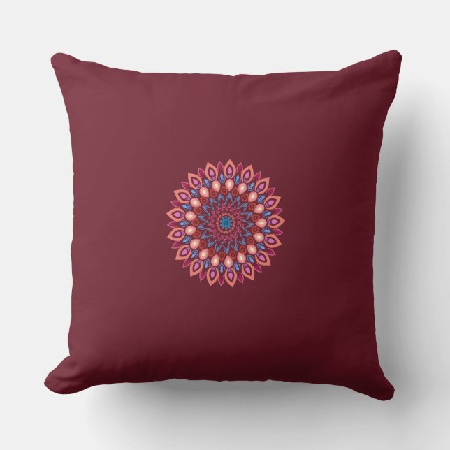 mandala kunst Worp Kussen (Voorkant)