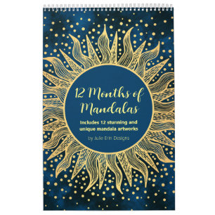 Mandala Kunstkalender - 12 Maanden Mandala's Kalender