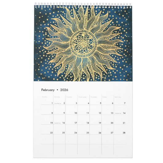 Mandala Kunstkalender - 12 Maanden Mandala's Kalender (Feb 2026)