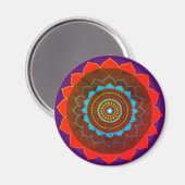 Mandala kunstmagneet magneet (Voorkant / Achterkant)