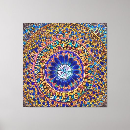 Mandala-kunstwandbekleding Canvas Afdruk (Voorkant)