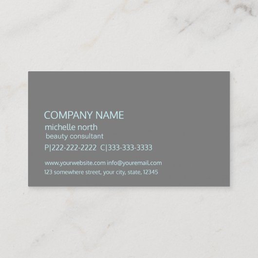 Mandala Lace Lt. Blue ID968 Visitekaartje (Achterkant)