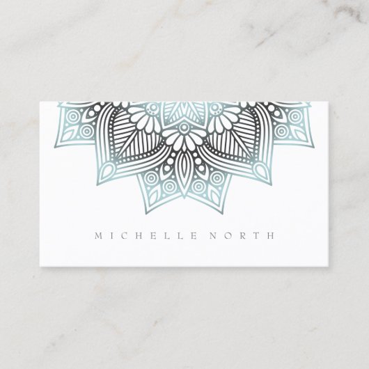 Mandala Lace Lt. Blue ID968 Visitekaartje (Voorkant)